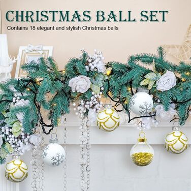 Скляні новорічні кулі Bseical, 18 шт., діаметр 4 см, 3 кольори - новорічний декор для ялинки