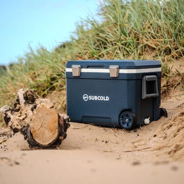 Subcold MOBI Rollkühlbox 45L: Ізольована сумка-холодильник на колесах для подорожей, авто, кемпінгу. PU-ізоляція, блакитний колір