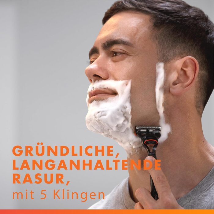 Бритва Gillette Fusion 5 для чоловіків, металевий станок для вологого гоління, чорний (бритва + 3 смінні леза + захисний ковпачок)