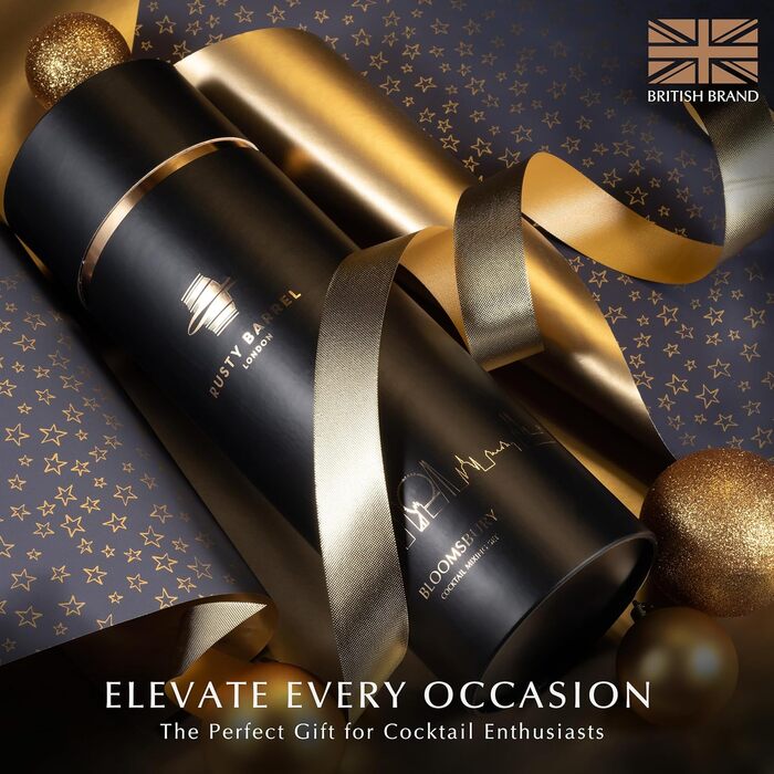 Belgravia Cocktail Set – Cocktail Shaker Set with Boston Stainless Steel Cocktail Shaker and Cocktail Accessories | Cocktail Mix Set in a Luxurious Gift Box (Silver)