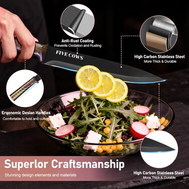 Набір кухонних ножів Messerblock 16 предметів з дерев'яною підставкою, дощечкою, захистом пальців, точилкою та кухонними ножицями. Професійний набір ножів для дому (зелений/рожевий)