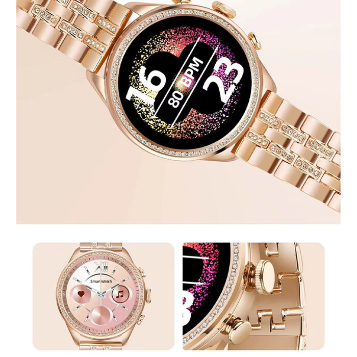 Смарт-годинник Smart-Trend з цирконіями, рожевий
