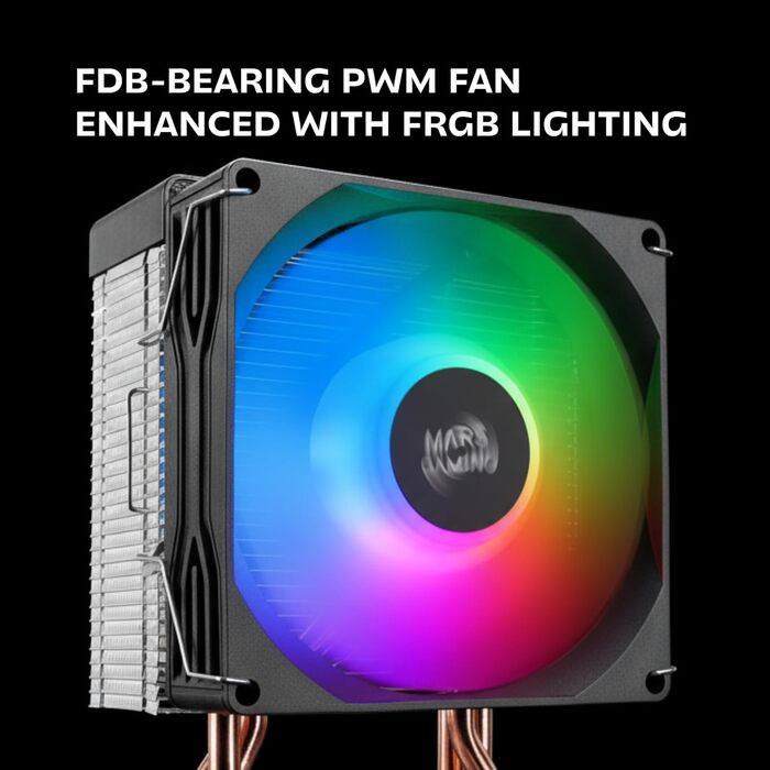 Система водяного охолодження Mars Gaming ML-LCD360 з LCD-дисплеєм, 600W, 3x 120mm ARGB вентилятори, чорна