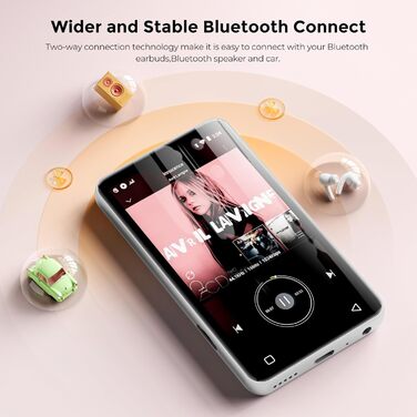 MP3 плеєр з Bluetooth та WiFi Inioasis для дітей: Android MP4 плеєр з підтримкою Spotify, Amazon Music, Audible, 4