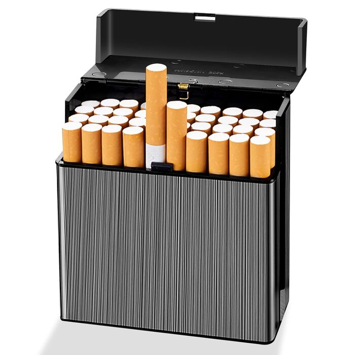 Металеве тютюнотримач Groß: Алюмінієвий кейс для сигарет на 40 штук, стильний дизайн, нержавіюча сталь