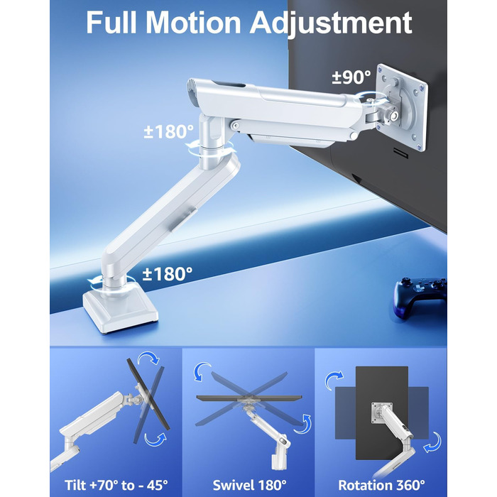 Кріплення для монітора ELIVED EV6011W: регульована підставка для моніторів 13-32