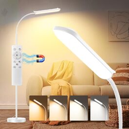 LED-стійка лампа Marctronic для вітальні, димерна, з пультом та сенсорним керуванням, 18W, 1800LM, сучасний дизайн, для офісу, спальні, біла