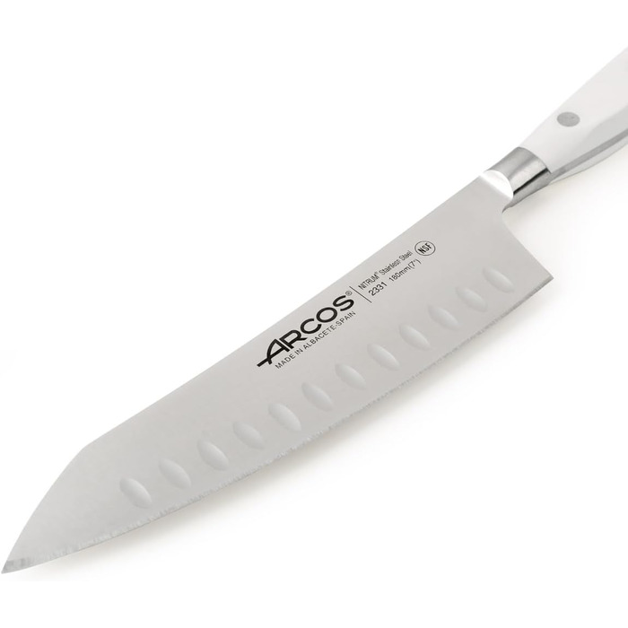 Ніж Arcos Serie Riviera Santoku 180 мм - професійний японський ніж з нержавіючої сталі з ручкою з POM
