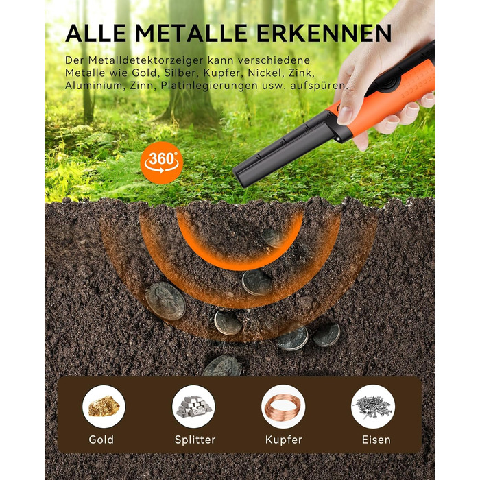 Металодетектор SUNPOW для дітей - LCD-дисплей з мультфільмом, водонепроникна котушка IP68, унісекс дизайн, 3 режими (All Metal/Disc/Pinpoint), регульована ручка 32-40 дюймів для дітей 5-12 років (X-Yellow)