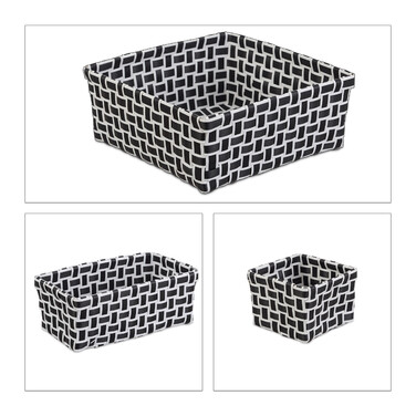 Relaxdays Woven Storage Baskets - Set of 4