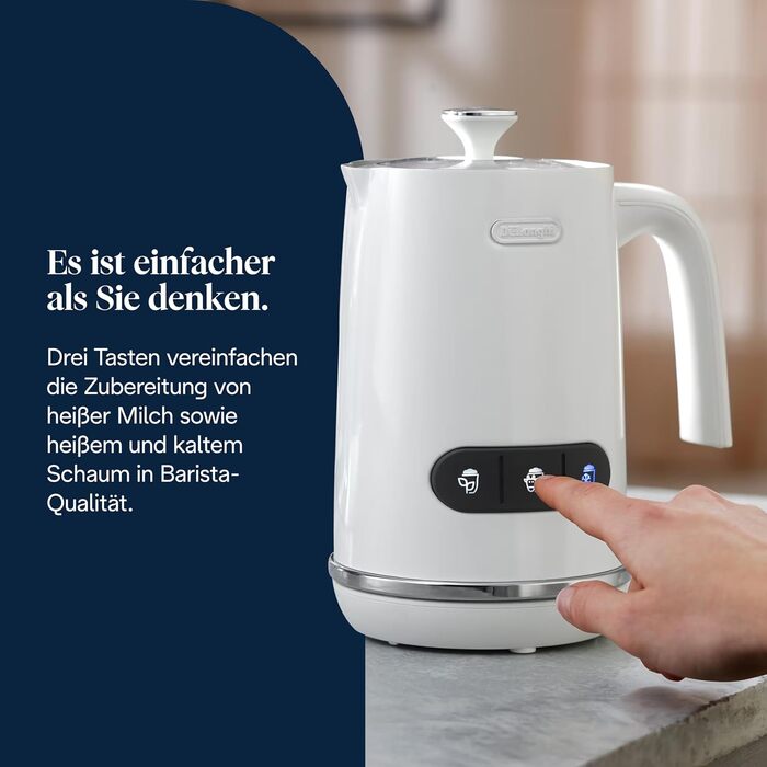 Електричний спінювач молока De'Longhi LatteMix EMF3.W, 250 мл, білий