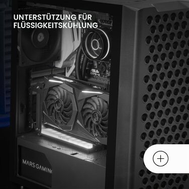 Ігровий корпус Mars Gaming MC-iPRO ATX, 3D-Mesh передня панель, загартоване скло, 120мм FDB вентилятор, підтримка рідкого охолодження, чорний