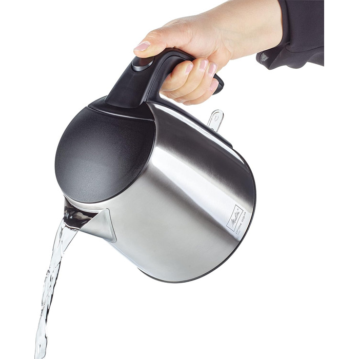 Електричний чайник MELITTA Prime Aqua mini, 1.0 л, 2200 Вт, нержавіюча сталь, чорний, 1018-05