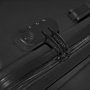 Набір валіз Smartbox Hartschalen 3-в-1 для жінок та чоловіків | Легкі та міцні валізи з ABS-пластику | 4 колеса, кодовий замок (Чорний, M (65 см))