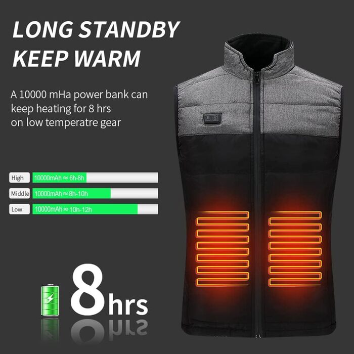Обогревна жилетка для чоловіків USB, унісекс, тепла електрична жилетка для жінок, жилетка з підігрівом, обігрівальна жилетка, жилетка з пухом