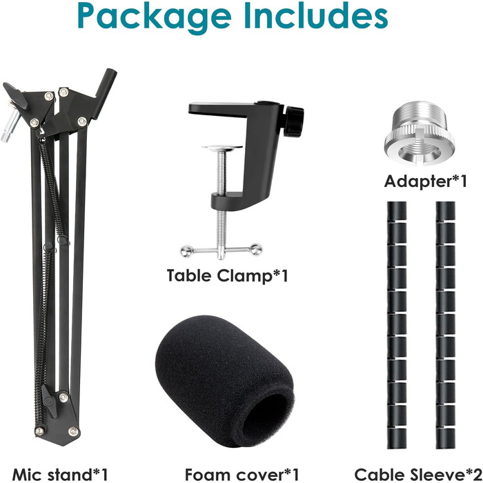 Тримач для мікрофона SM7B YOUSHARES 04 з поп-фільтром - Шарнірний мікрофонний стійка для студійного мікрофона Shure SM7B XLR