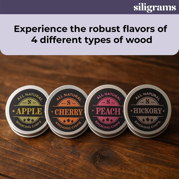 Набір для копчення напоїв Siligrams Cocktail, преміум-якість, для віскі, коктейлів, з бутановою факелом та стружкою, Smoker Drink Kit