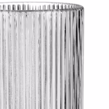 Relaxdays Decorative Glassware, Ribbed, Set of 4