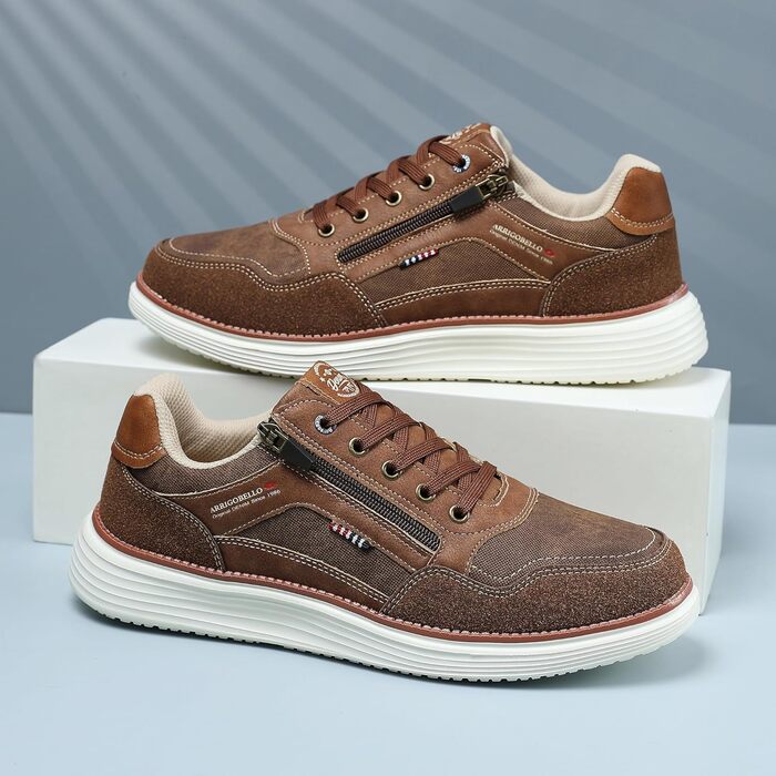 ARRIGO BELLO Чоловічі кросівки для активного відпочинку: легкі, зручні, для туризму та бігу. Розміри 41-46, колір: коричневий