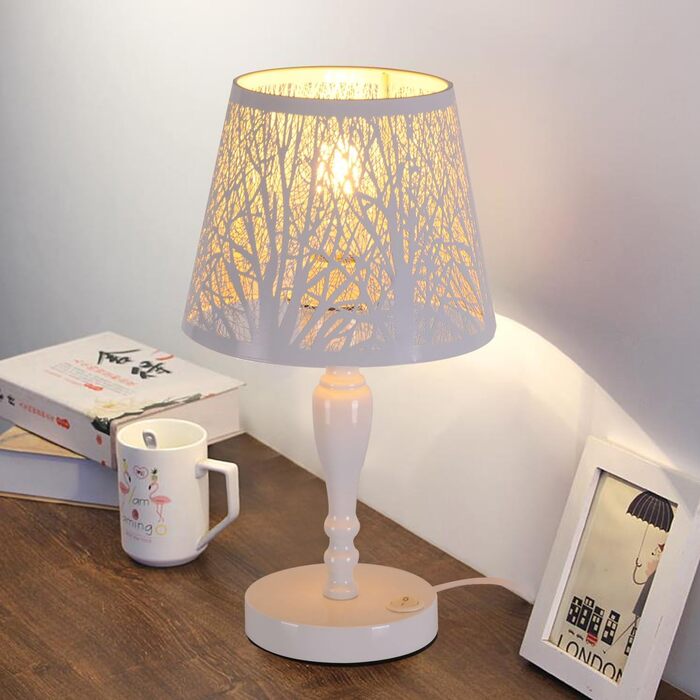 Промислова настільна лампа з металу, Е27, рустикальний дизайн, ретро лампа Едісона для вітальні, з вимикачем (без лампочки), колір Чорний (Берези Біліші)