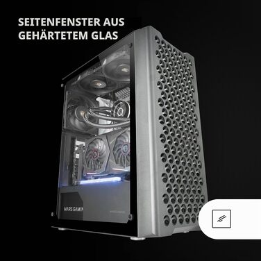 Ігровий корпус Mars Gaming MC-iPRO ATX, 3D-Mesh передня панель, загартоване скло, 120мм FDB вентилятор, підтримка рідкого охолодження, чорний