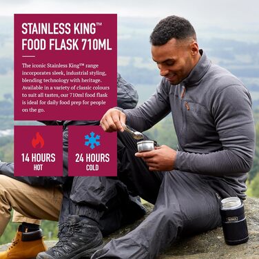 Термос з нержавіючої сталі, малинового кольору, 710 мл, Thermos