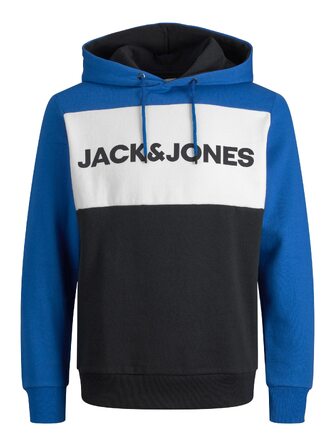 Чоловічий теплий худі з логотипом JACK & JONES Basic Kapuzen Sweatshirt, класичний синій колір, Regular Fit