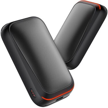 Електричний грілка для рук Gaiatop 2 шт. з магнітом, USB, багаторазовий, швидкий нагрів, 3 рівні, компактний, подарунок для чоловіків та жінок, чорний