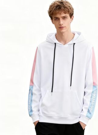 Чоловічий світшот з капюшоном Kenaijing, бавовна, білий, розмір XXL