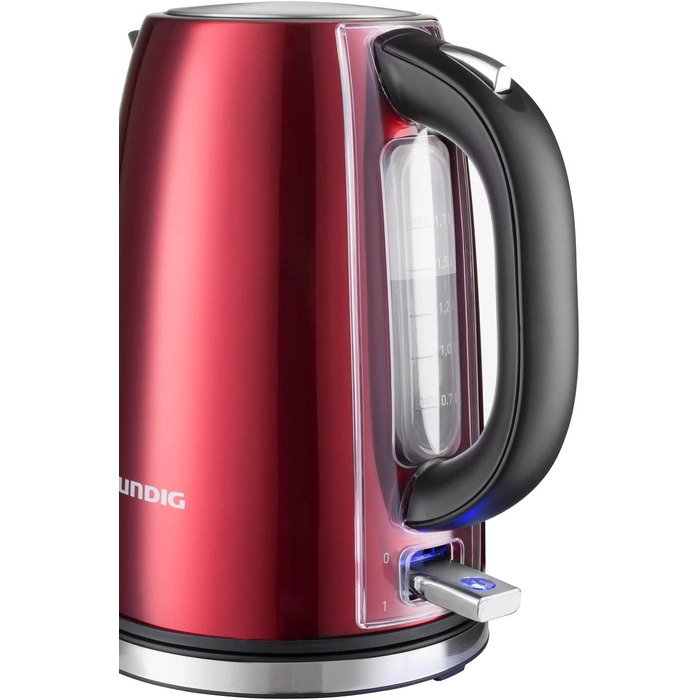 Електричний чайник Grundig WK 8340 з нержавіючої сталі, 1.7 л, прихований нагрівальний елемент, індикатор рівня води, колір Rose Gold
