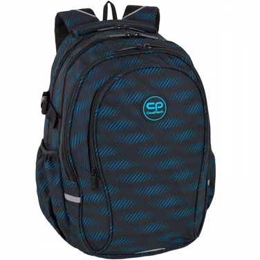 Багатовідсінковий шкільний рюкзак CoolPack, чорно-синій, 29 л