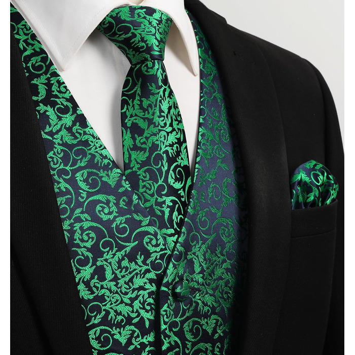 Костюмний жилет чоловічий Enlision для весілля з патерном пейслі, жилет та краватка, нагрудна хустинка, квітковий жакард, костюмний жилет, розмір XXL