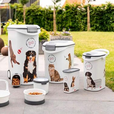 Контейнер для корму для собак Curver Love Pets 10 л – білий з собачим мотивом