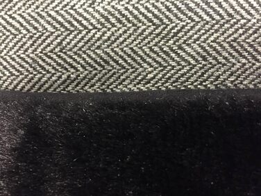 Ортопедичне ліжко для собак Ellie-Bo з піною з пам'яті, чорного кольору, вологостійке, для клітки 76 см, розмір M (XXL - [117 x 75 x 3 см], двостороннє твід та чорна штучна шерсть)