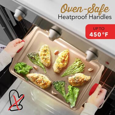 Набір для випічки EATEX з 15 предметів з вуглецевої сталі з антипригарним покриттям, коричневий. Форми для печива, кексів, хліба та багато іншого. Силіконові ручки.