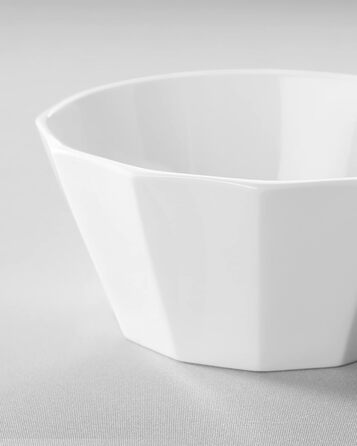 Набір мисок MALACASA Serie Regular (4 шт.) – 800 мл, 1020 мл, кераміка, для мюслі, супу, рамен (білий)