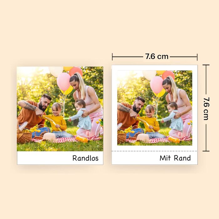 Фотопринтер KODAK Mini 3 Retro: портативний друк 7,6x7,6 см + 68 аркушів, чорний