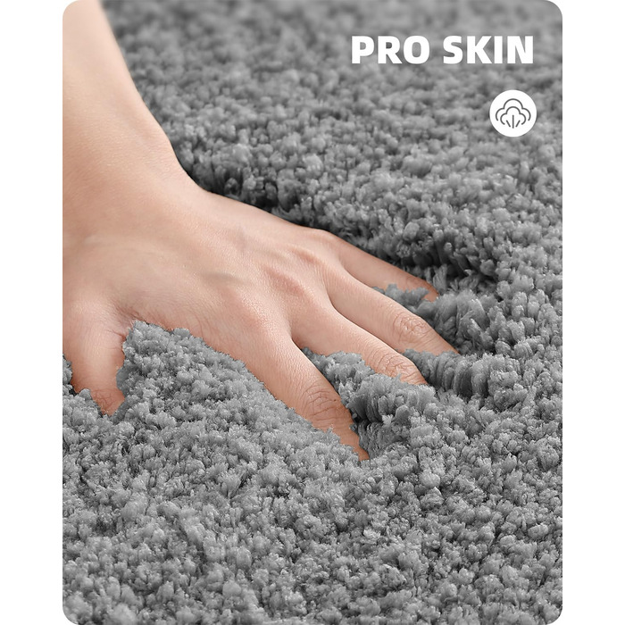 Килимок для ванної кімнати Color G 40x60 см, антиковзаючий, швидковисихаючий, плюшевий, сірий | Килимок для ванни, для душу