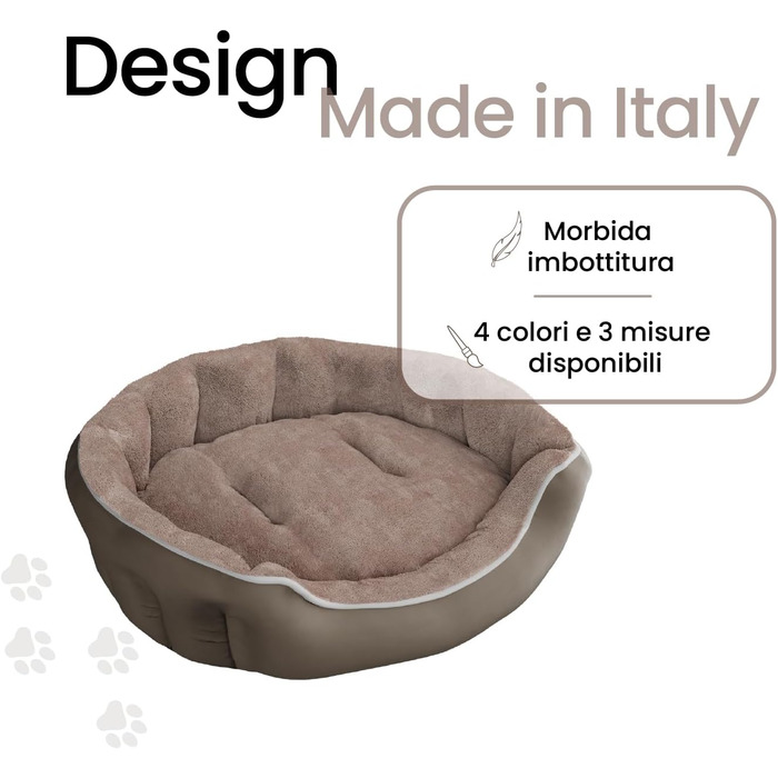 Лежанка для собак та котів Sogni E Capricci, сіра, 62 x 50 x 17 см (Creme, L 75 x B 65 x H 20 см, COCCOLE)