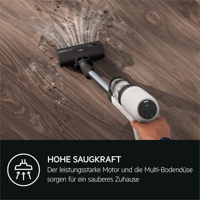 Бездротовий пилосос AEG Hygienic 7000: потужний, легкий, для алергіків, 40 хв роботи, 120 м², 5-ступенева фільтрація, для всіх поверхонь, автоматичний режим, з аксесуарами