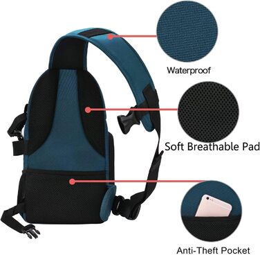 MOSISO Рюкзак для камери DSLR/SLR/беззеркальної камери з кріпленням для штатива, водонепроникний, сумісний з Canon/Nikon/Sony/Fuji, оливковий