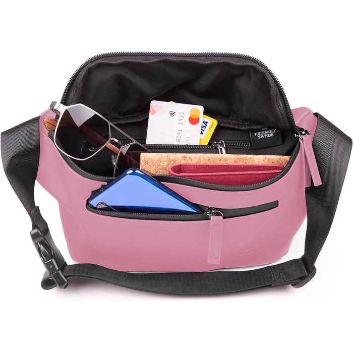 Bauchtasche VRETA від The Friendly Swede: стильна поясна сумка, бананка для жінок та чоловіків, рожевого кольору