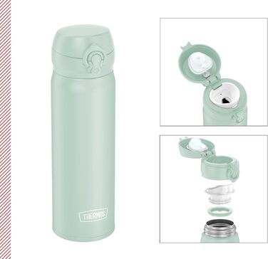Термос Thermos Ultralight 0,5 л, Soft Mint Mat: нержавіюча сталь, 10 год гаряче / 20 год холодне, герметичний, для води, чаю