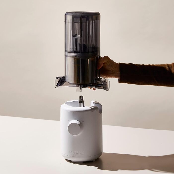 Hurom Slow Juicer | Vegetable and Fruit Juicer | H310 | Easy to Clean & Quiet Motor Electric Juicer with Mesh Filter | 150 Watts | BPA Free | Slim Design | 220ml, White