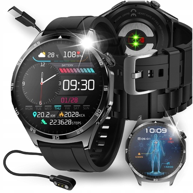 Чоловічий смарт-годинник JG Smart JGR-JS300 з функцією ЕКГ, сріблястий