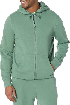 Чоловічий худі Amazon Essentias з французького трикотажу з блискавкою та комфортним кроєм (M, світло-бежевий)