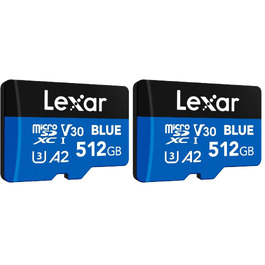 Карта пам'яті Lexar Blue MicroSDXC UHS-I 256GB, швидкість до 160 МБ/с (набір 2 шт, разом 512ГБ)