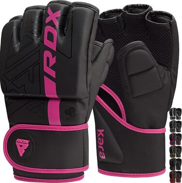 Боксерські рукавички RDX Profi MMA для тренувань, спарингу, кикбоксингу та муай-тай. Шкіряні, чорні, розмір M