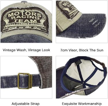 Кепка бейсболка Tuopuda Retro з регулюванням, унісекс, для літа