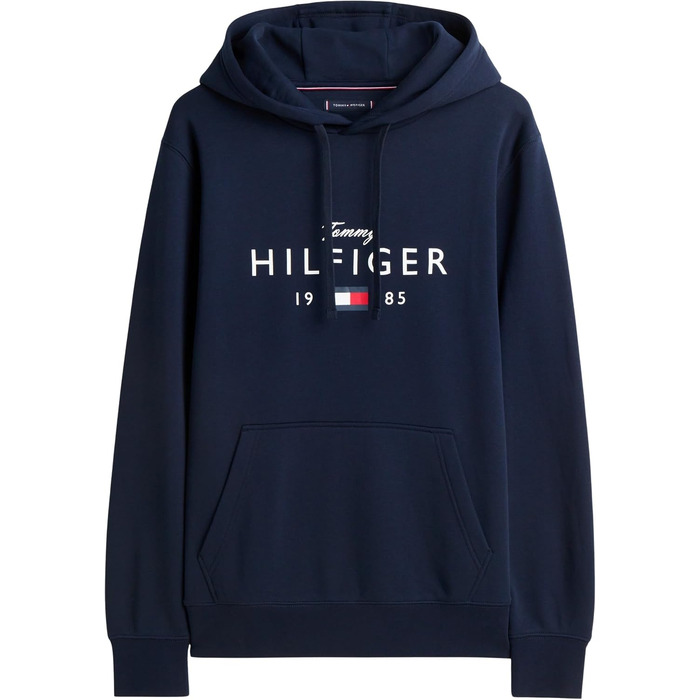 Чоловічий худі Tommy Hilfiger Brand Love Big Hilfiger з капюшоном, синій (Desert Sky), розмір M, артикул MW0MW41427